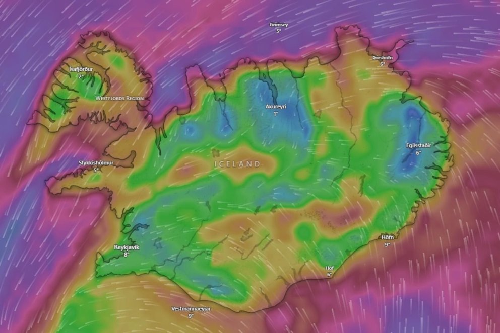 Varað við hvassviðri um land allt á morgun, miðvikudaginn 14. október