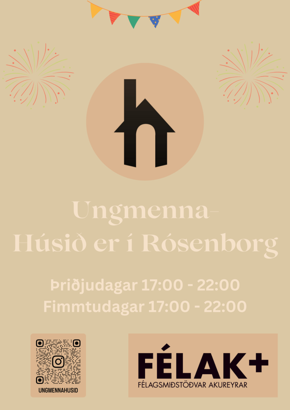 Ungmennahúsið á Akureyri er opið fyrir ungmenni á aldrinum 16-25 ára