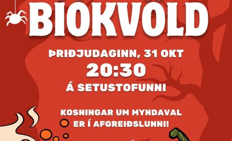 Halloween bíókvöld á Hrekkjavökunni 31. október