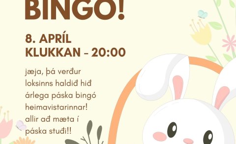Páskabingó heimavistarráðs þriðjudaginn 8. apríl