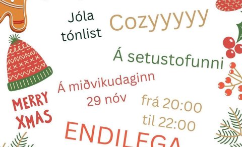 Piparkökumálun á setustofunni miðvikudaginn 29. nóvember kl. 20-22
